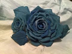 Róża z lnu, broszka, kwiat,  kwiat z materiału,ozdoba / Rose,milinery silk flower, flower made of material