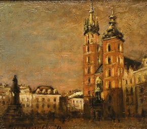 Krakow, olej, 18x18