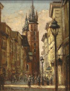 Krakow - Florianska, olej, 22x18